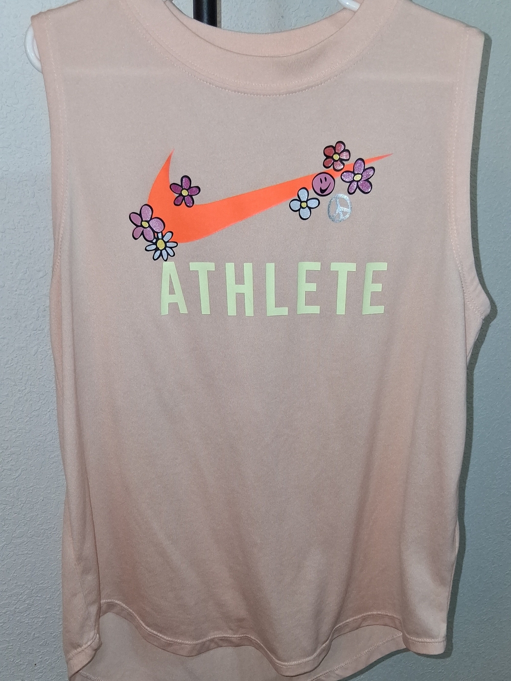 Girls Nike Pink Sleeveless Athlete Tank Top